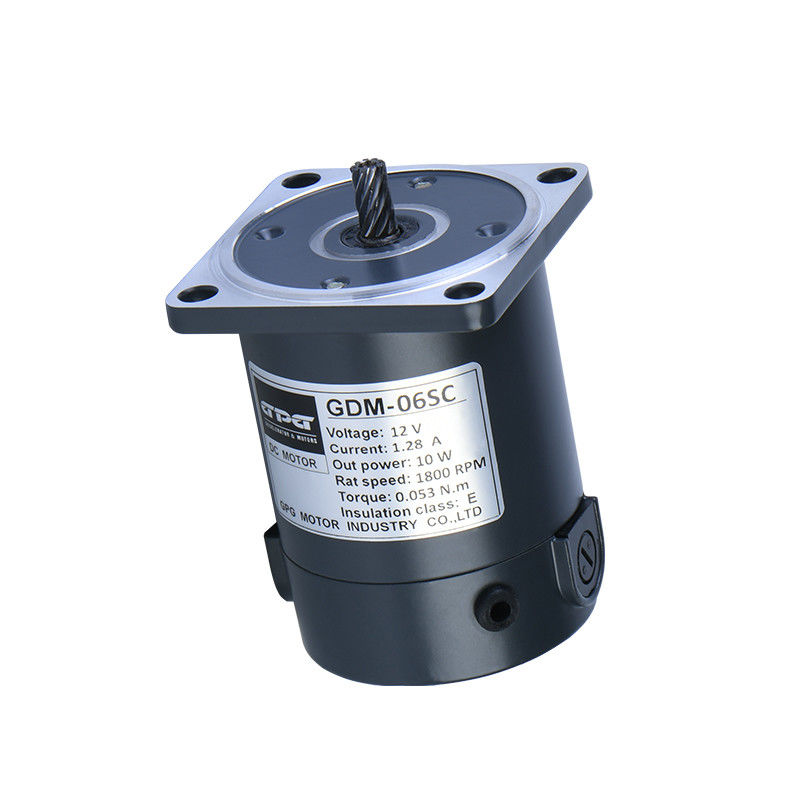 20W DC موتور 60mm 12V 24V SQUARE FLANGE ELECTRIC DC موتورS 1800 3200RPM شفت DC KEY شفت BRUSH BRUSH DC موتور