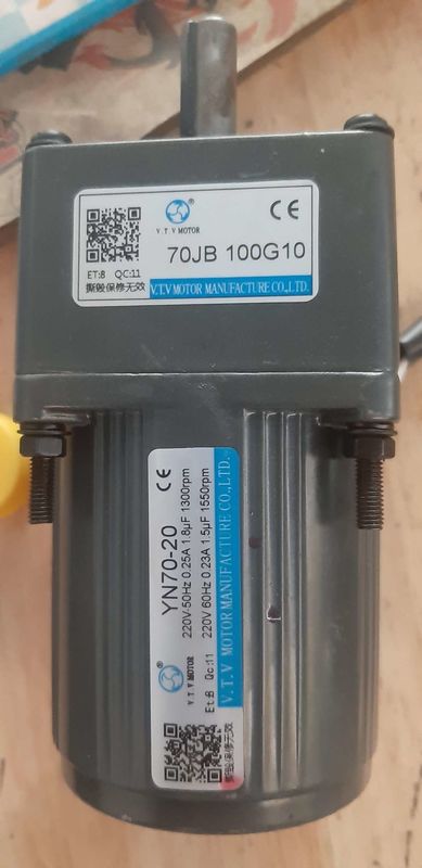 موتور دنده AC کوچک 3 فاز YN70-20 70JB20G10 برای دستگاه شیر سویا